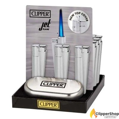 Clipper Jet Flame Metal Silver - ClipperShop 